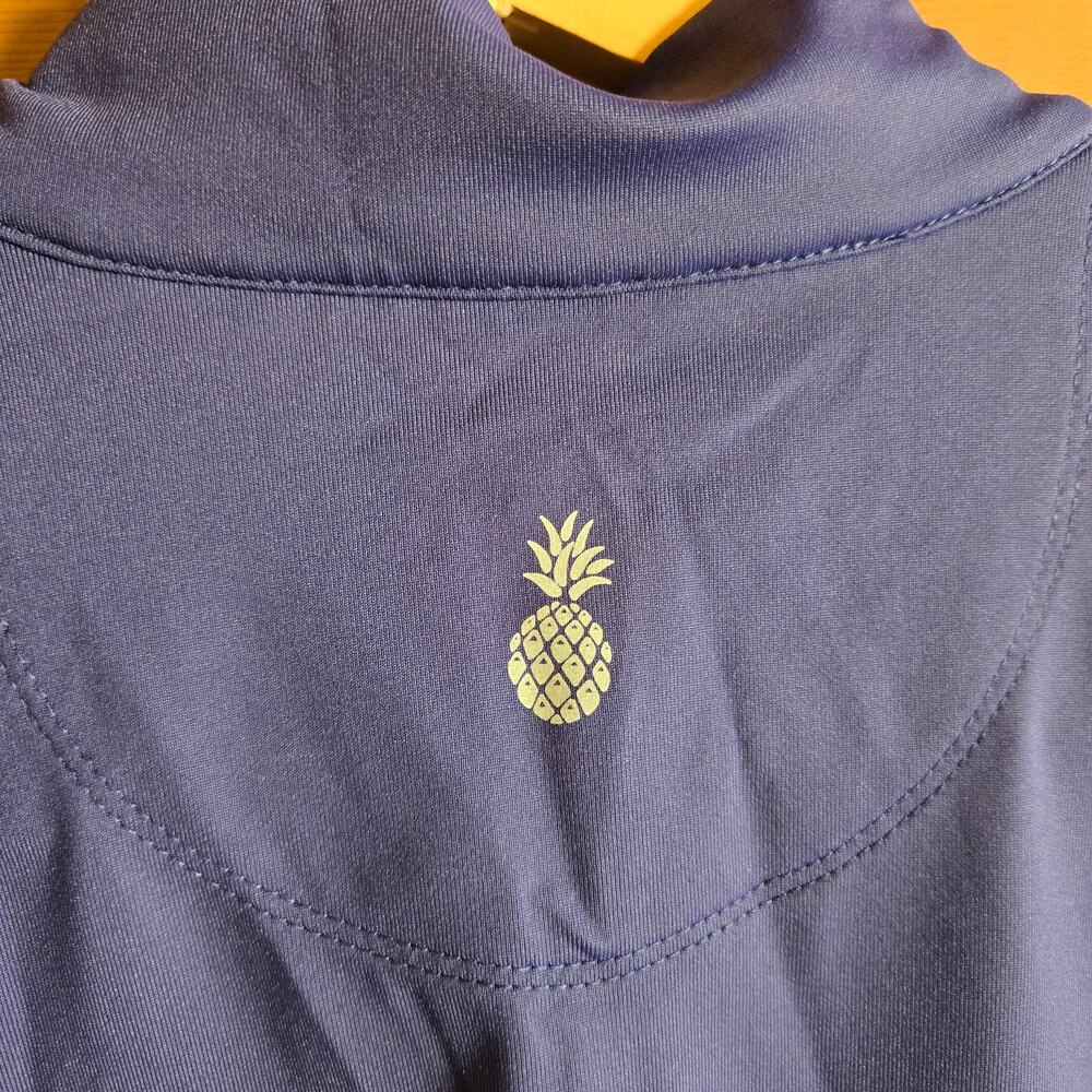 Tommy Bahama Islandzone Top Aubrey Half Zip Navy Golf Gym Medium Mock Neck Shirt - Picture 5 of 6